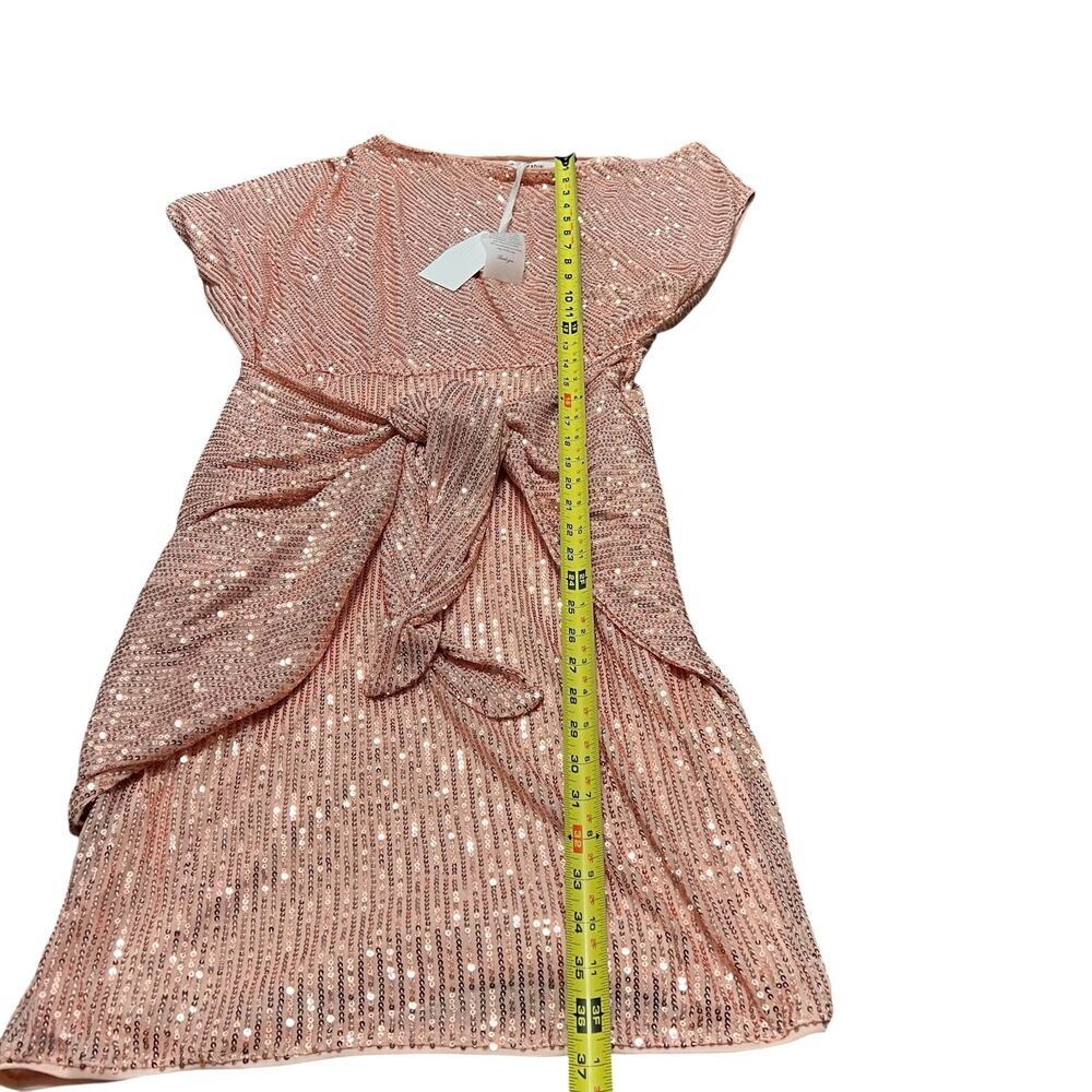 NWT GRACE KARIN Sequined Asymmetric Pink Off Shoulder Bodycon Midi Dress Size L - Picture 11 of 12